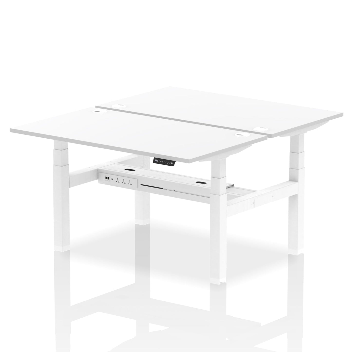 Air Back-to-Back Height Adjustable Bench Desk - 2 Person - Ergometric