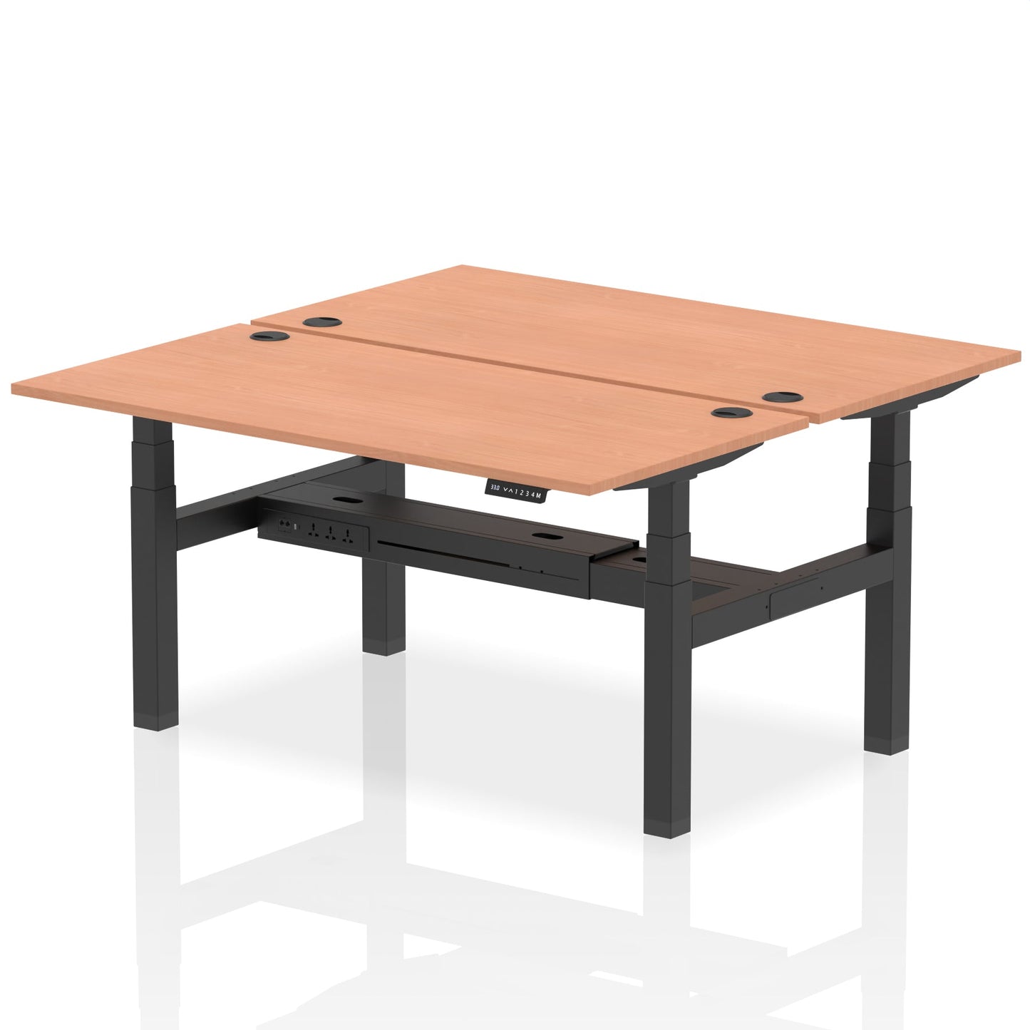Air Back-to-Back Height Adjustable Bench Desk - 2 Person - Ergometric