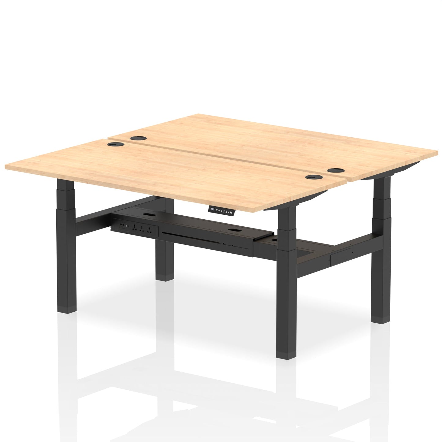 Air Back-to-Back Height Adjustable Bench Desk - 2 Person - Ergometric