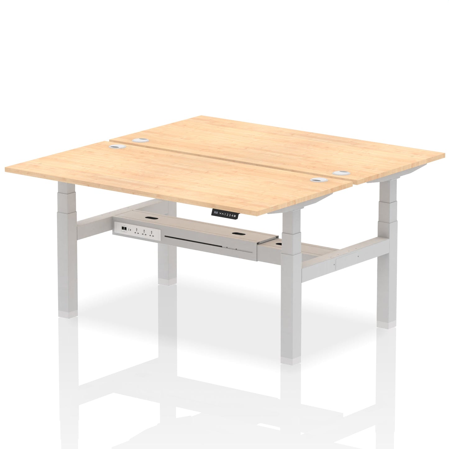 Air Back-to-Back Height Adjustable Bench Desk - 2 Person - Ergometric