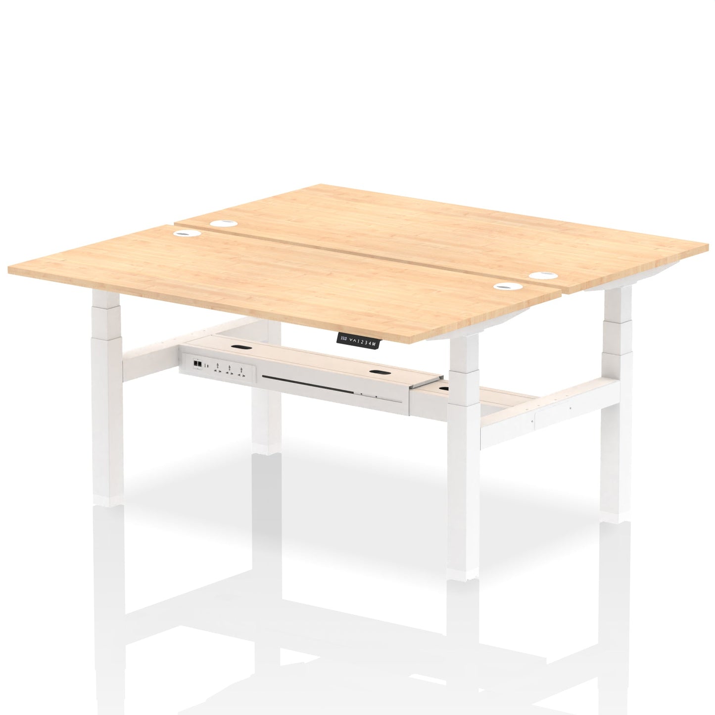 Air Back-to-Back Height Adjustable Bench Desk - 2 Person - Ergometric