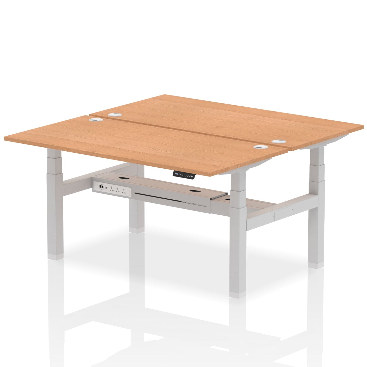 Air Back-to-Back Height Adjustable Bench Desk - 2 Person - Ergometric