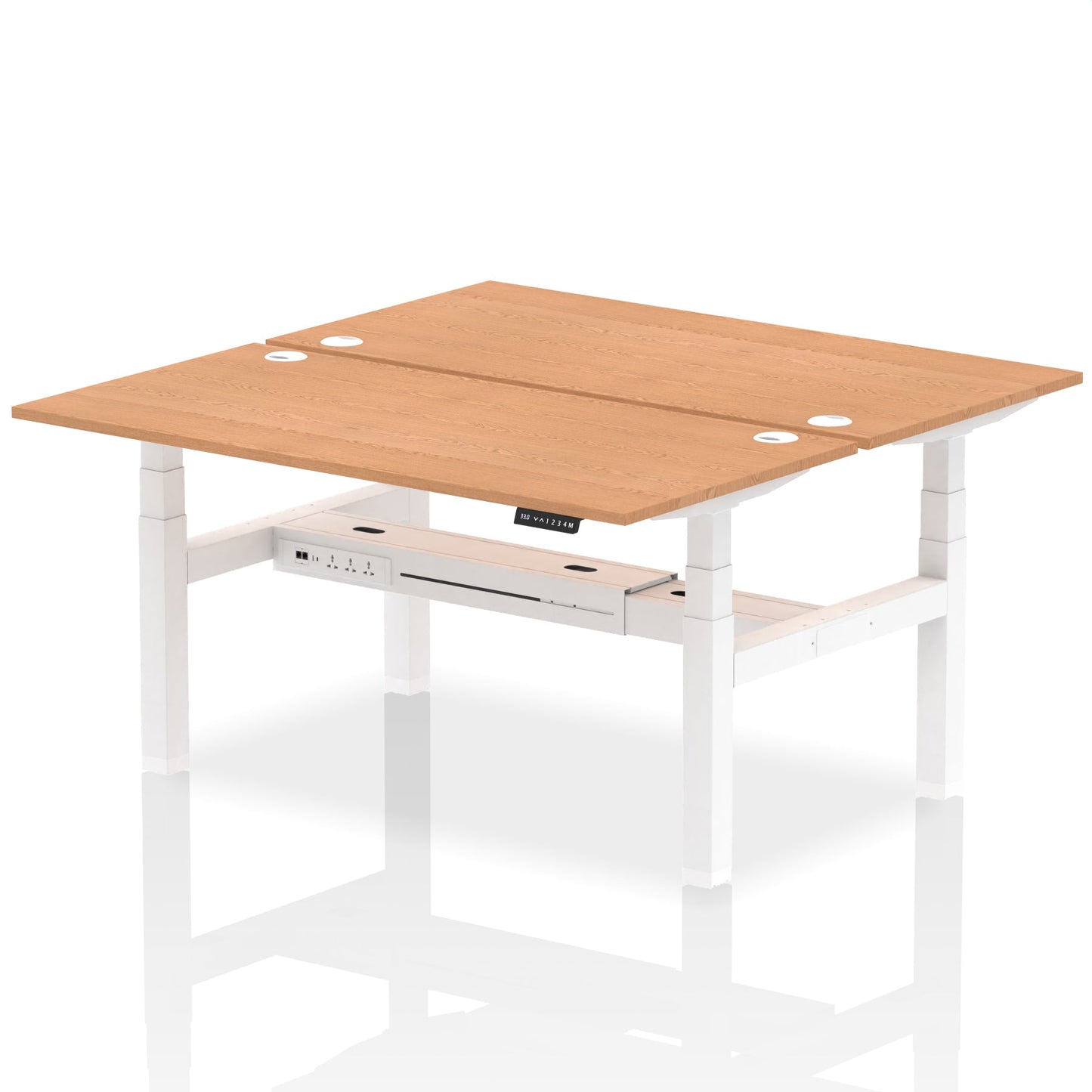 Air Back-to-Back Height Adjustable Bench Desk - 2 Person - Ergometric