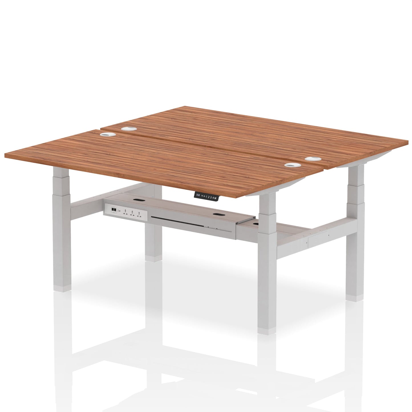 Air Back-to-Back Height Adjustable Bench Desk - 2 Person - Ergometric