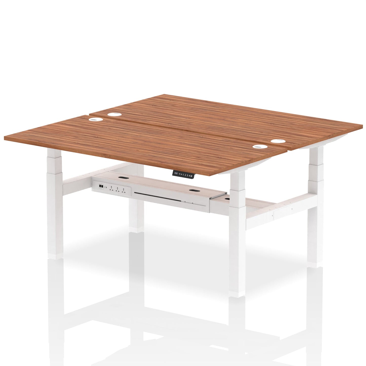 Air Back-to-Back Height Adjustable Bench Desk - 2 Person - Ergometric
