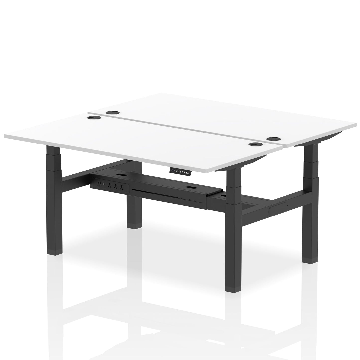 Air Back-to-Back Height Adjustable Bench Desk - 2 Person - Ergometric