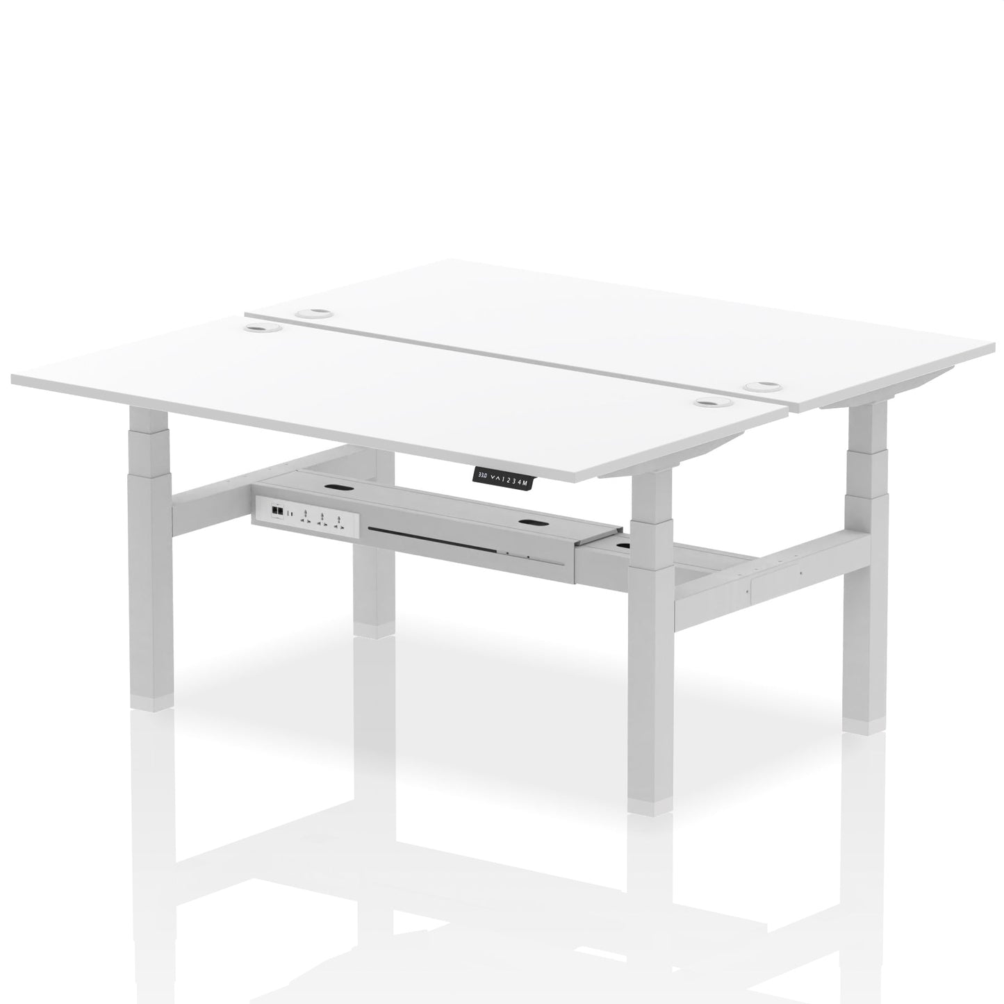 Air Back-to-Back Height Adjustable Bench Desk - 2 Person - Ergometric