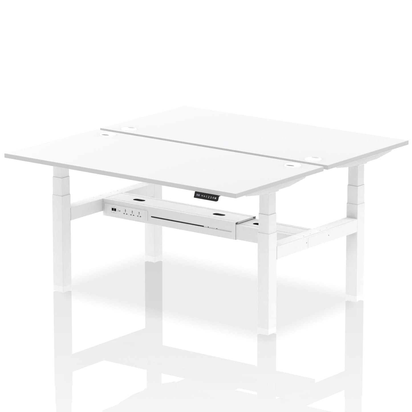 Air Back-to-Back Height Adjustable Bench Desk - 2 Person - Ergometric