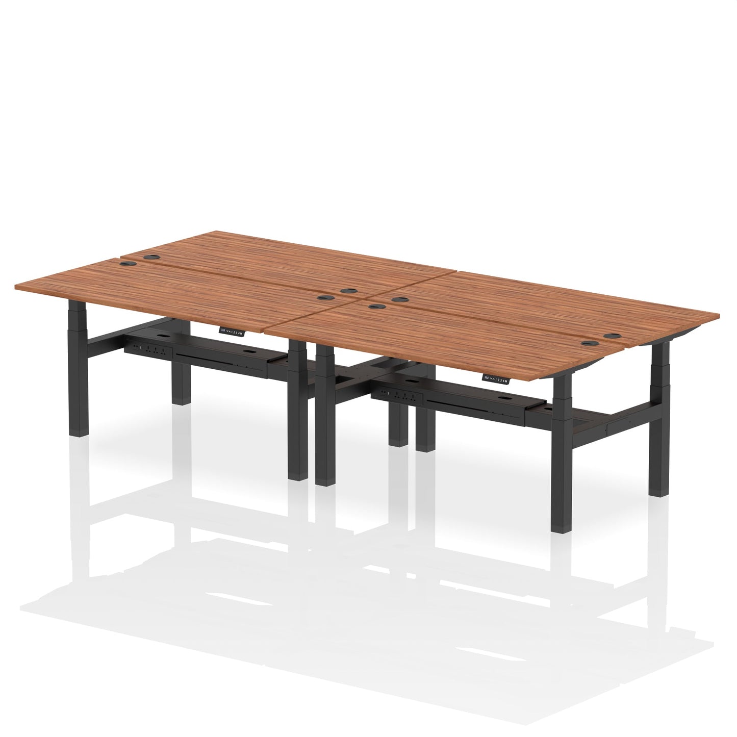 Air Back-to-Back Height Adjustable Bench Desk - 4 Person - Ergometric