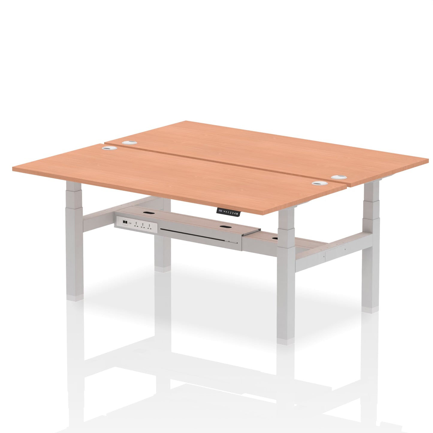 Air Back-to-Back Height Adjustable Bench Desk - 2 Person - Ergometric