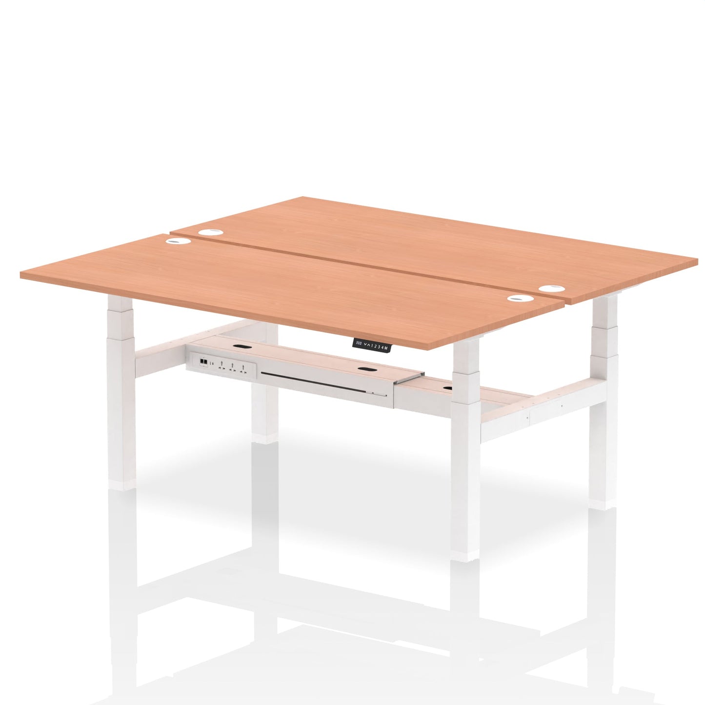 Air Back-to-Back Height Adjustable Bench Desk - 2 Person - Ergometric