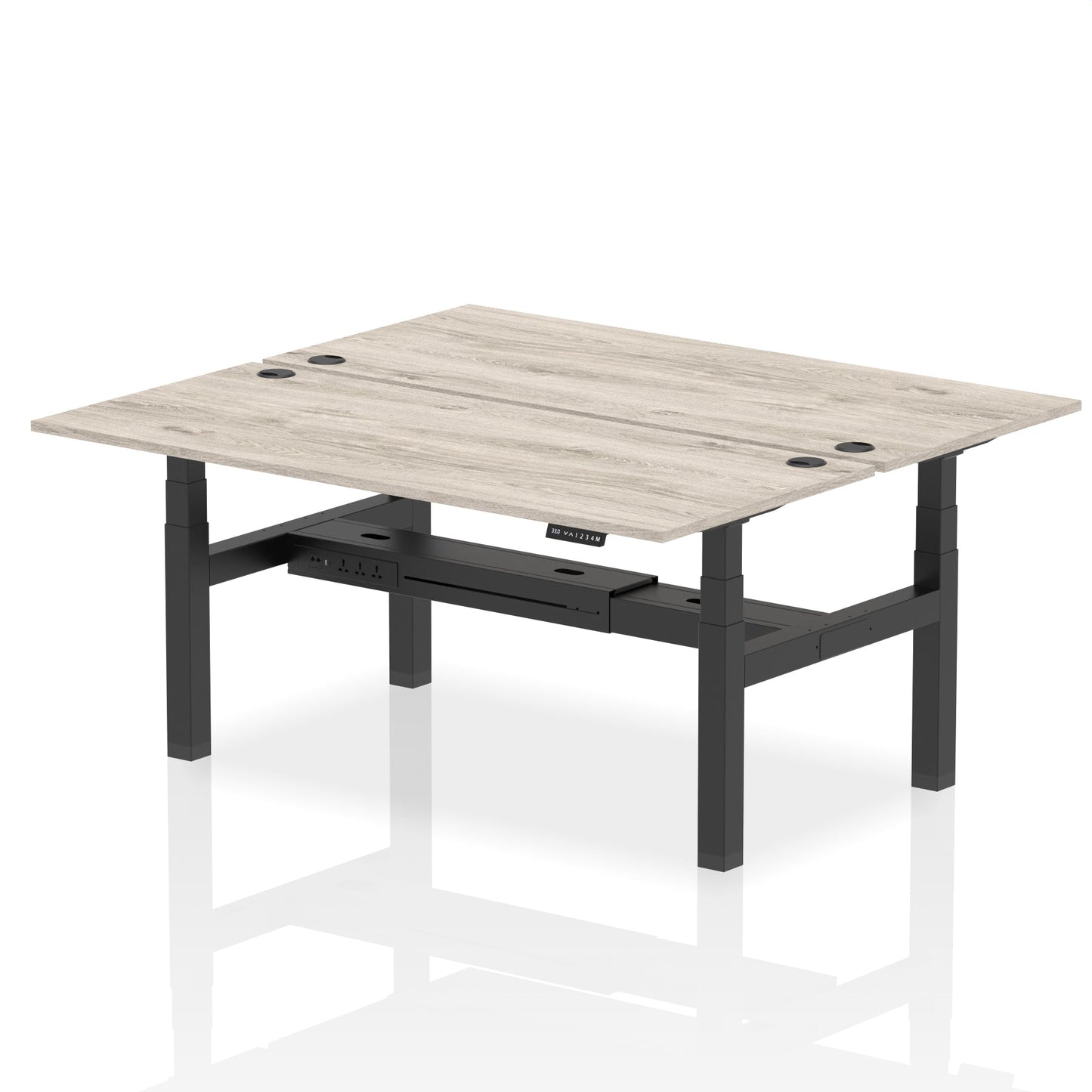 Air Back-to-Back Height Adjustable Bench Desk - 2 Person - Ergometric