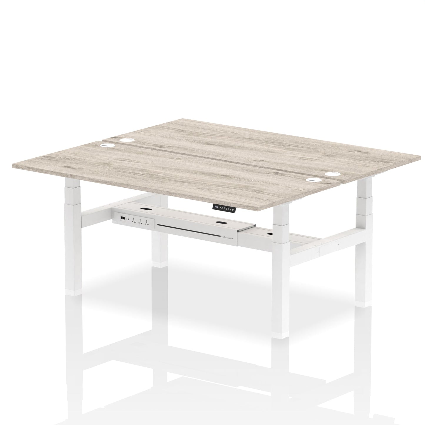 Air Back-to-Back Height Adjustable Bench Desk - 2 Person - Ergometric