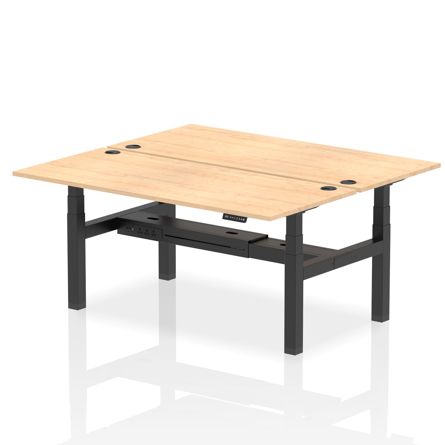 Air Back-to-Back Height Adjustable Bench Desk - 2 Person - Ergometric