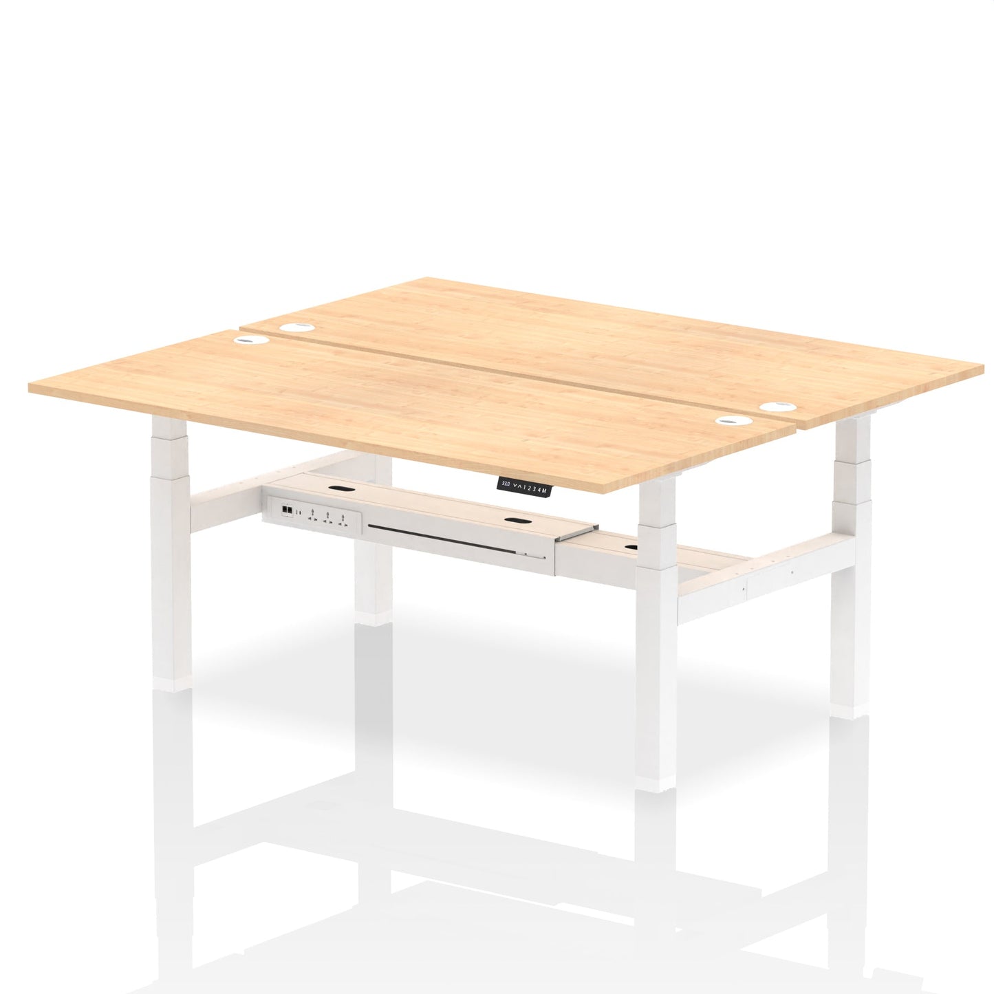 Air Back-to-Back Height Adjustable Bench Desk - 2 Person - Ergometric