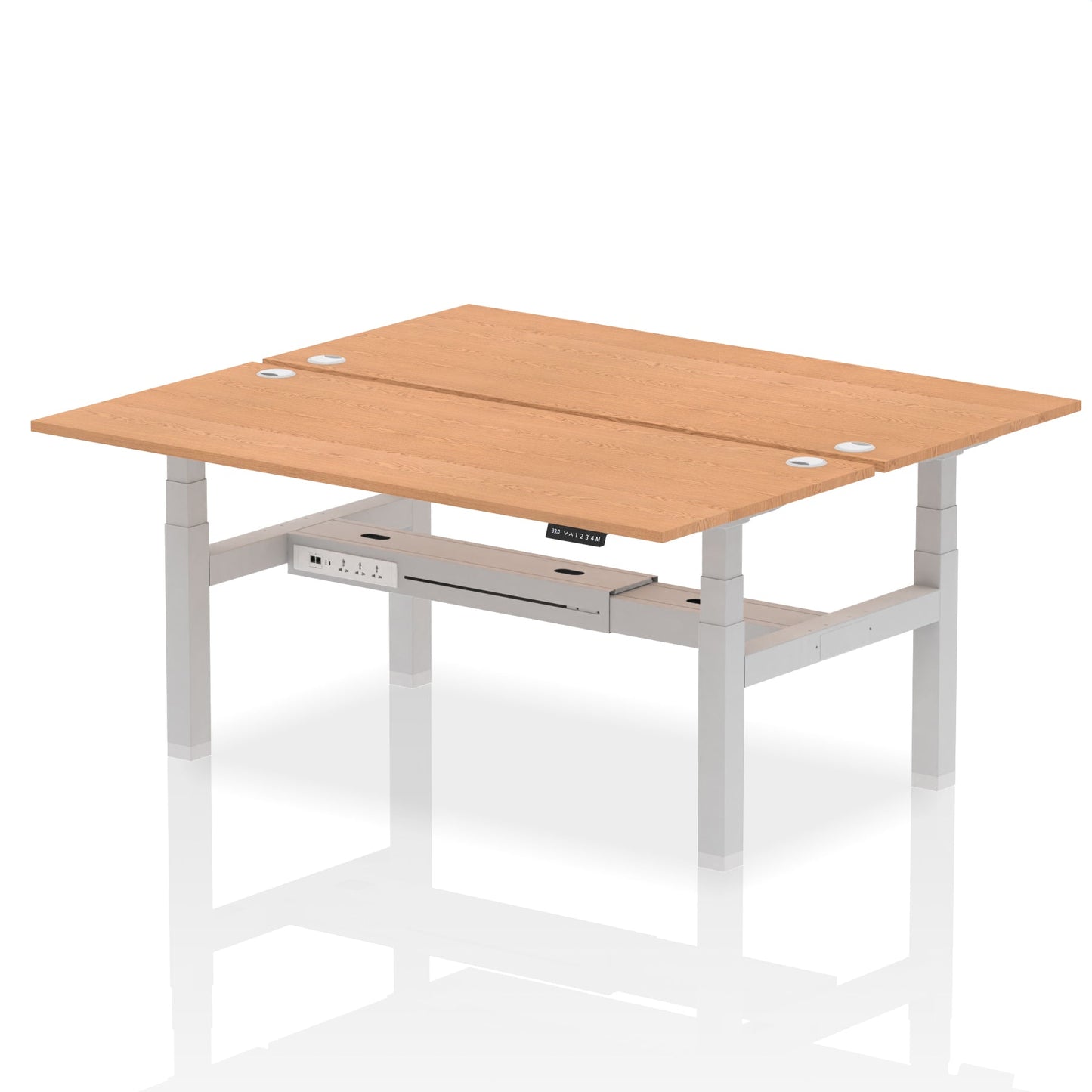 Air Back-to-Back Height Adjustable Bench Desk - 2 Person - Ergometric