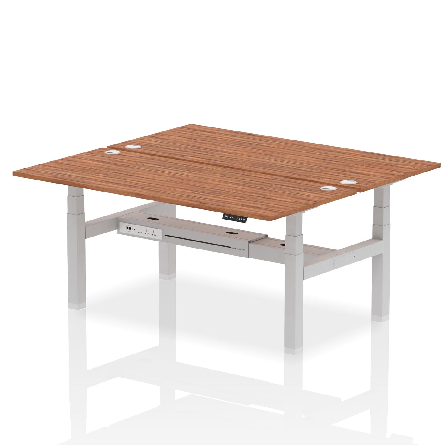 Air Back-to-Back Height Adjustable Bench Desk - 2 Person - Ergometric
