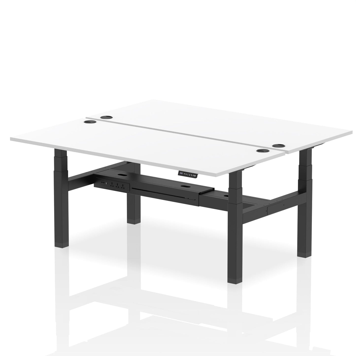 Air Back-to-Back Height Adjustable Bench Desk - 2 Person - Ergometric