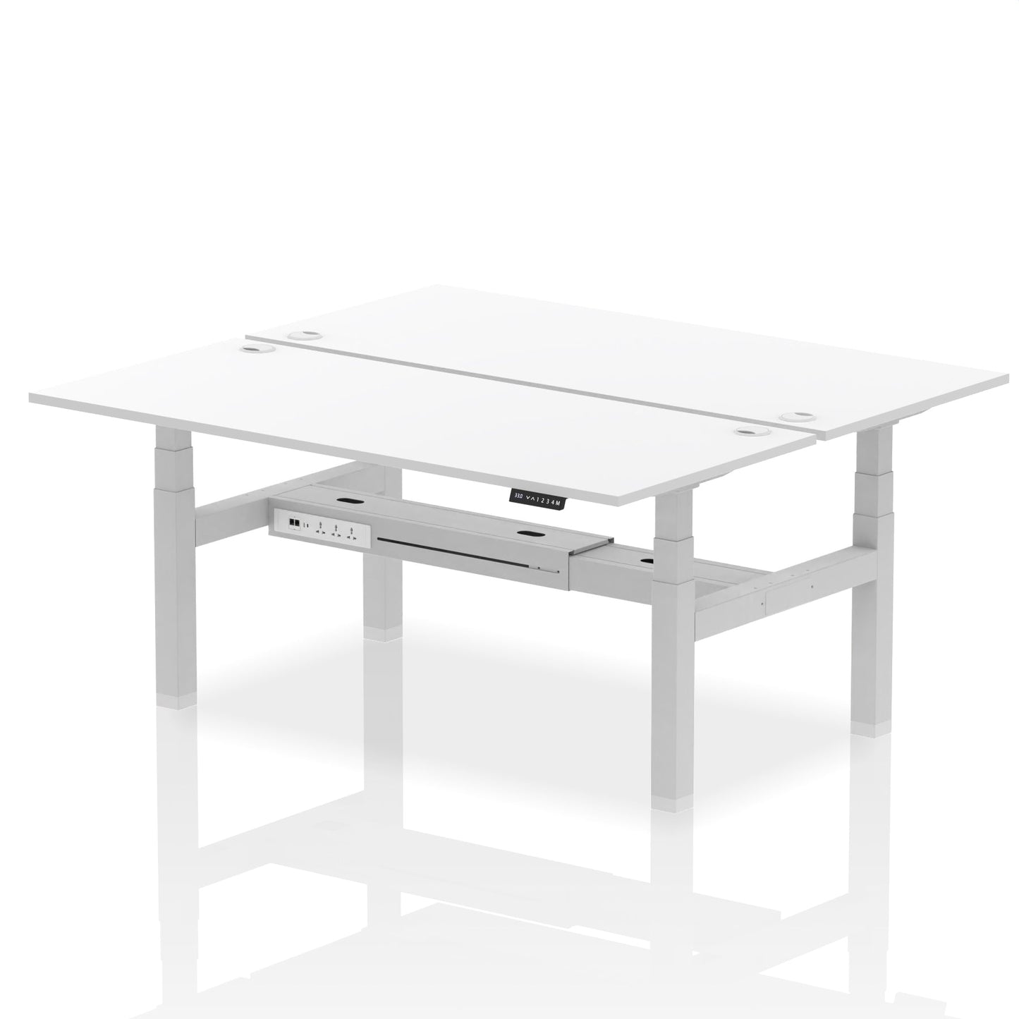 Air Back-to-Back Height Adjustable Bench Desk - 2 Person - Ergometric