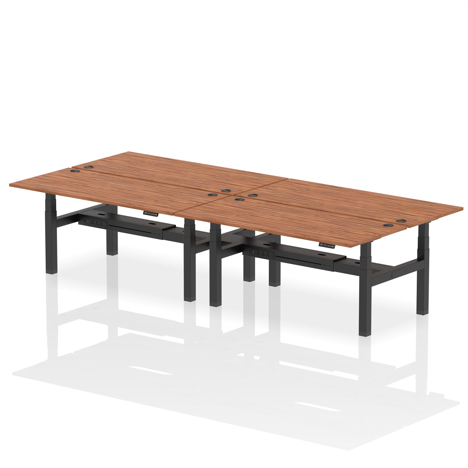 Air Back-to-Back Height Adjustable Bench Desk - 4 Person - Ergometric