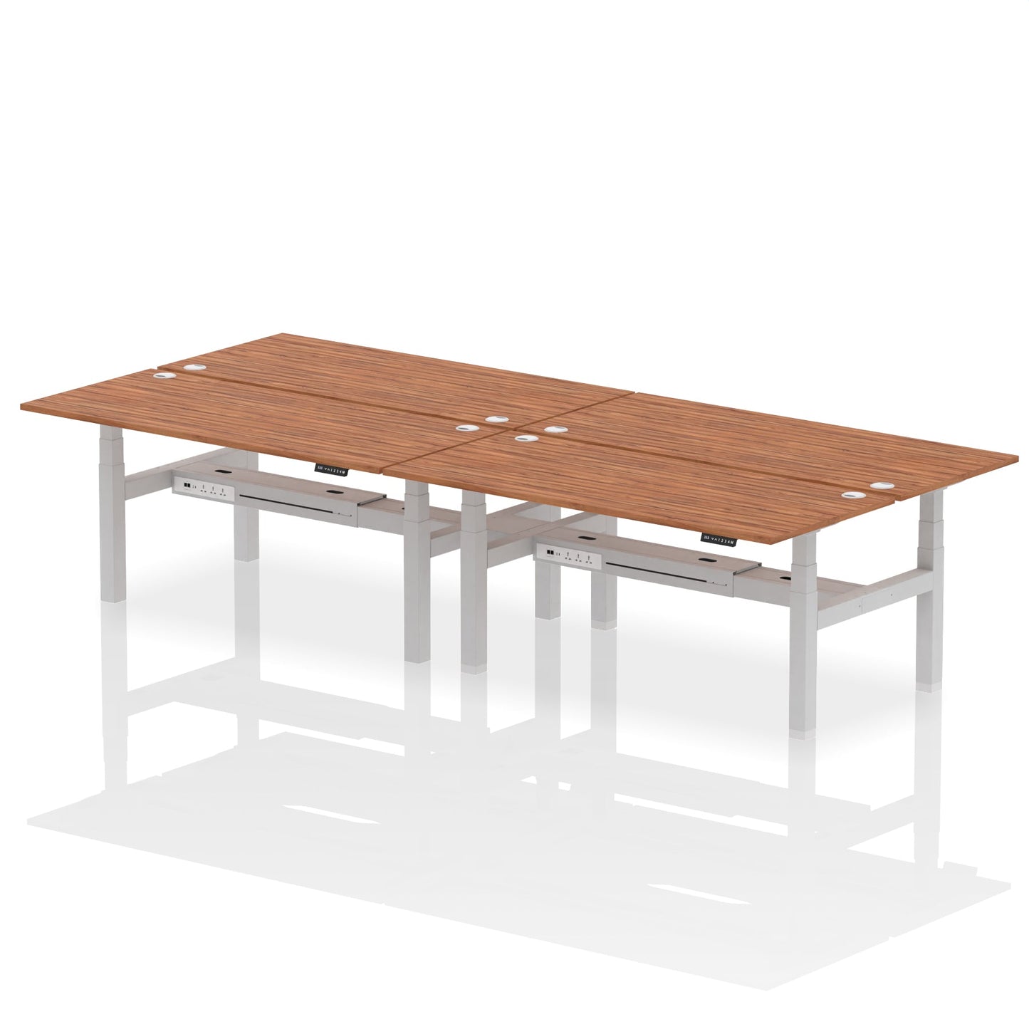Air Back-to-Back Height Adjustable Bench Desk - 4 Person - Ergometric