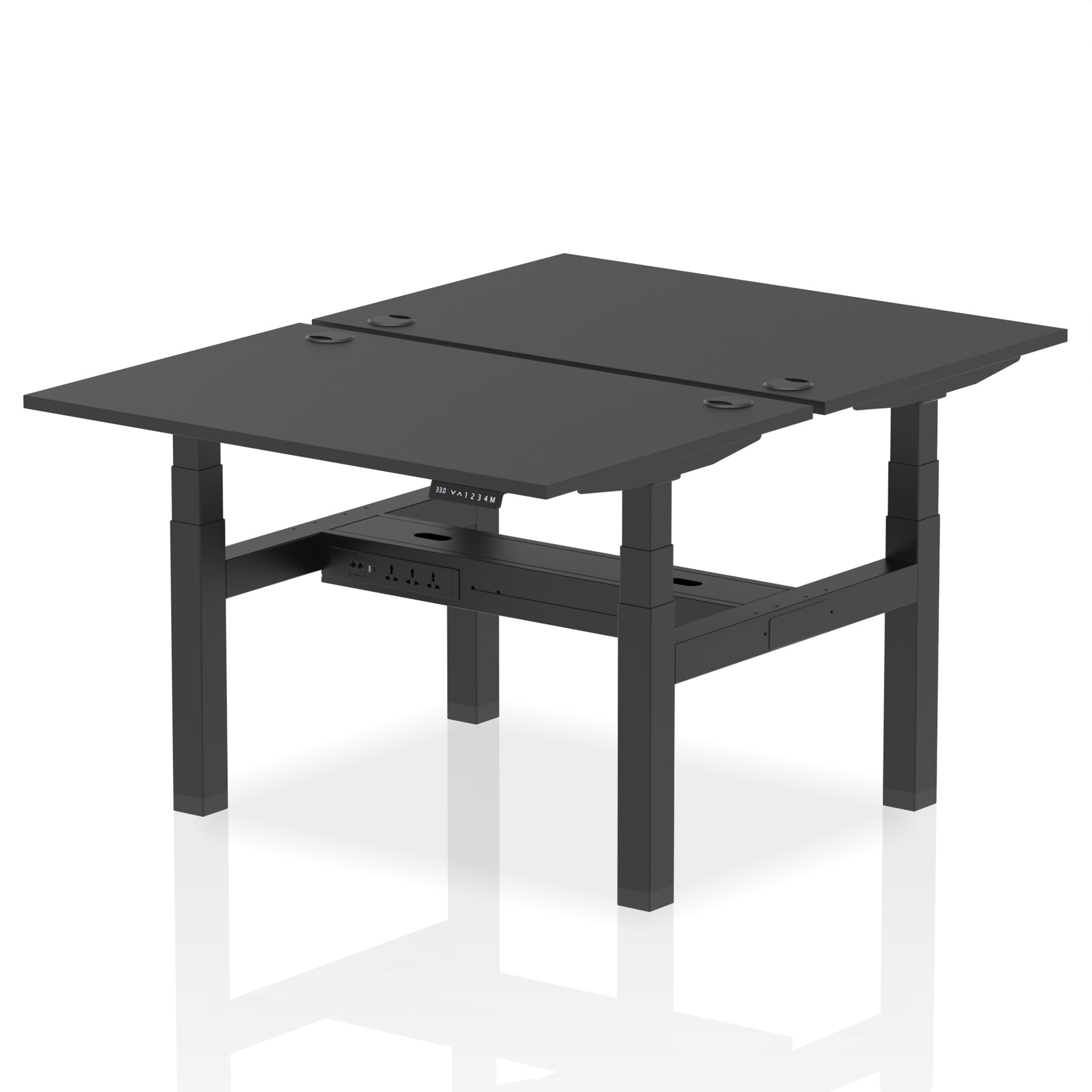 Air Back-to-Back Height Adjustable Bench Desk - 2 Person - Ergometric