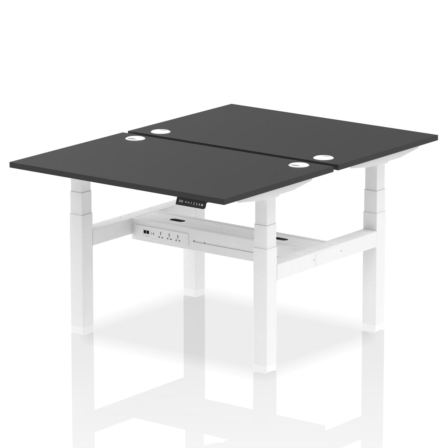 Air Back-to-Back Height Adjustable Bench Desk - 2 Person - Ergometric