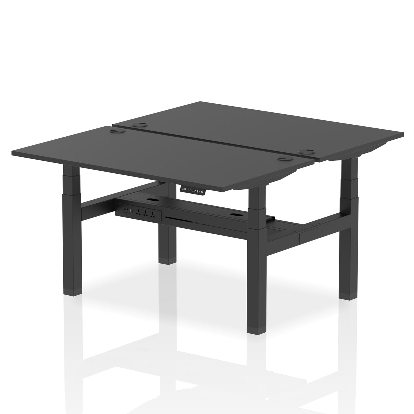 Air Back-to-Back Height Adjustable Bench Desk - 2 Person - Ergometric