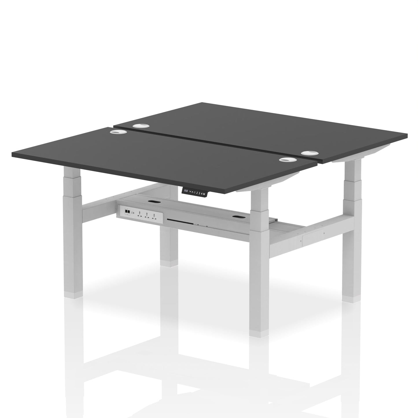 Air Back-to-Back Height Adjustable Bench Desk - 2 Person - Ergometric