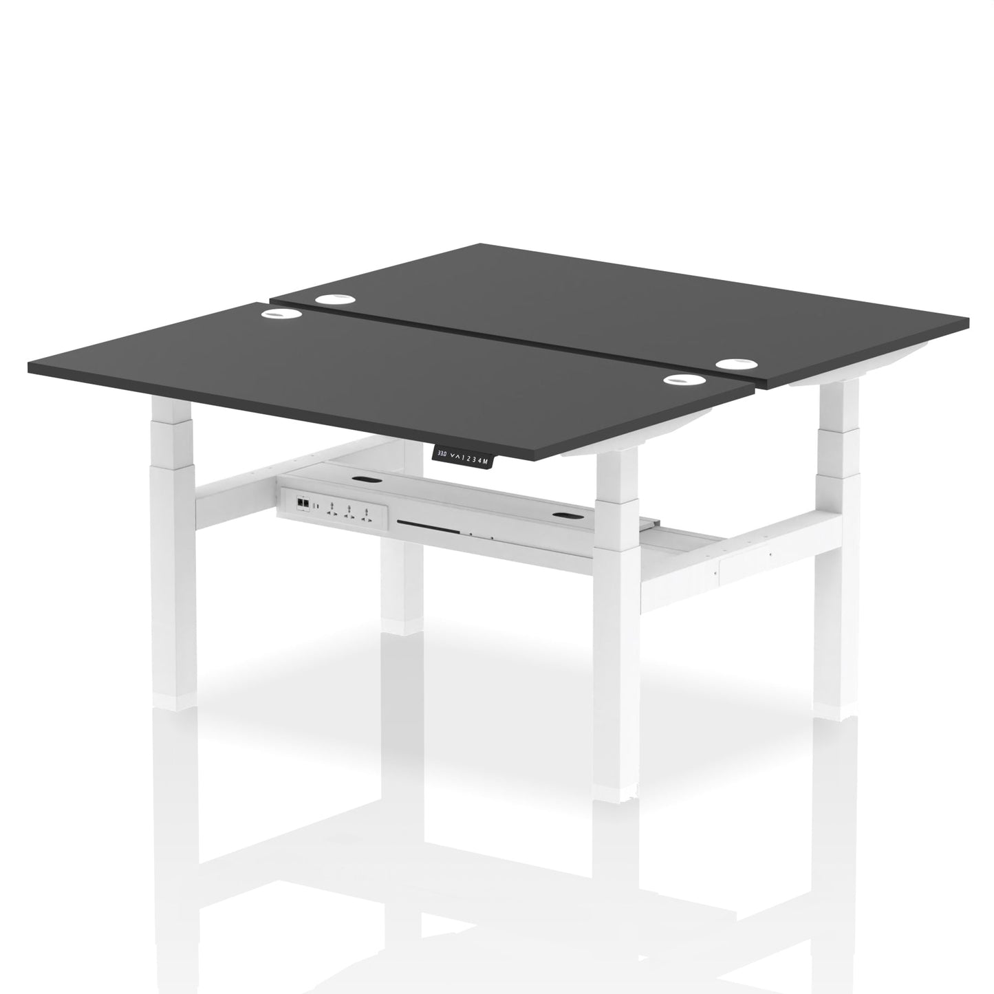 Air Back-to-Back Height Adjustable Bench Desk - 2 Person - Ergometric