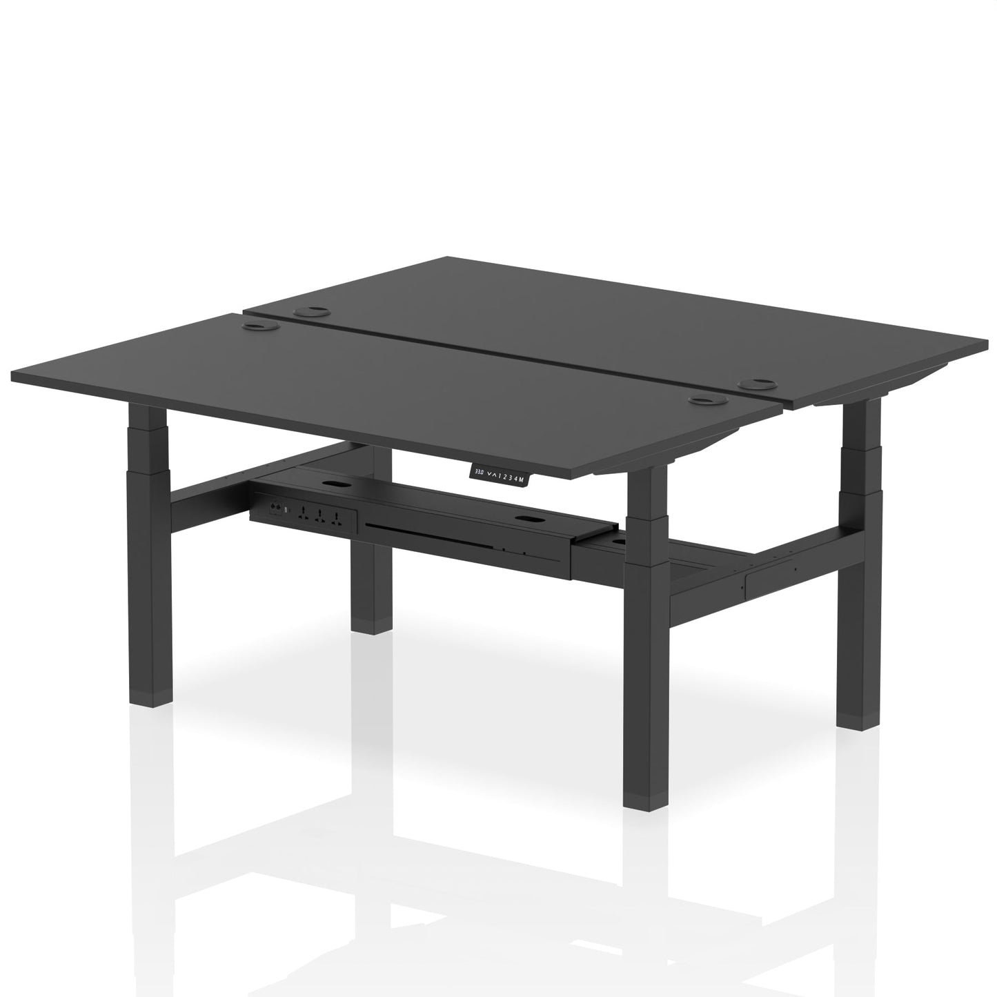 Air Back-to-Back Height Adjustable Bench Desk - 2 Person - Ergometric