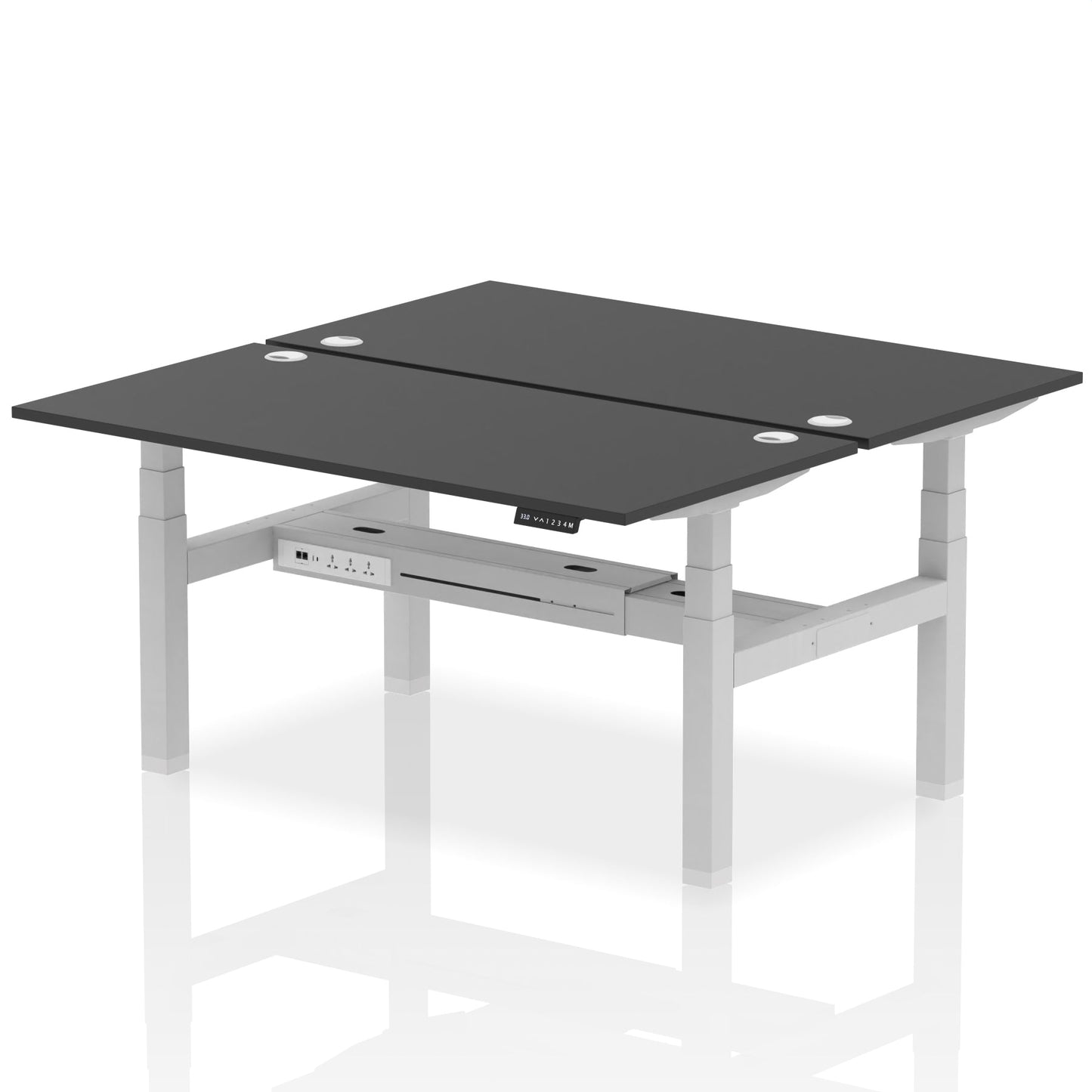 Air Back-to-Back Height Adjustable Bench Desk - 2 Person - Ergometric