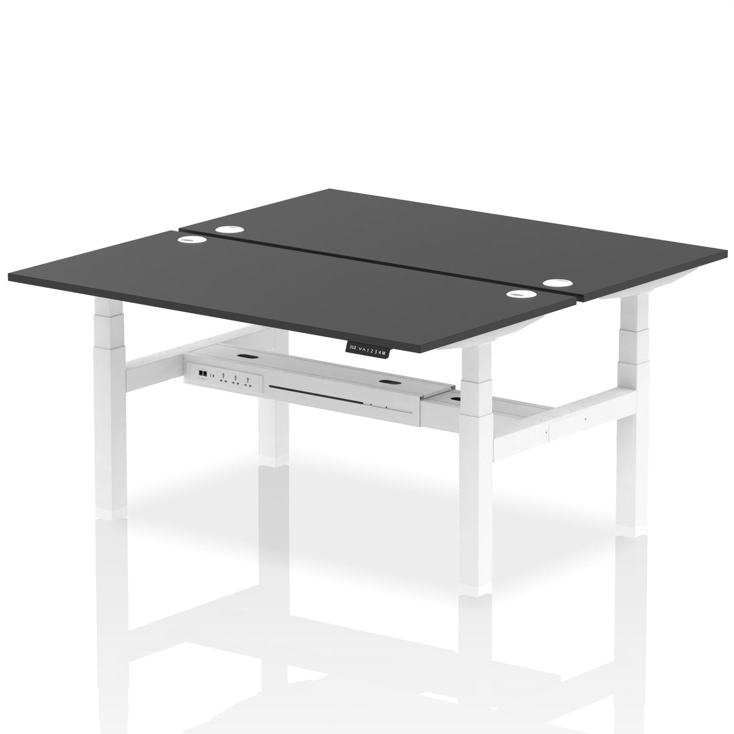 Air Back-to-Back Height Adjustable Bench Desk - 2 Person - Ergometric