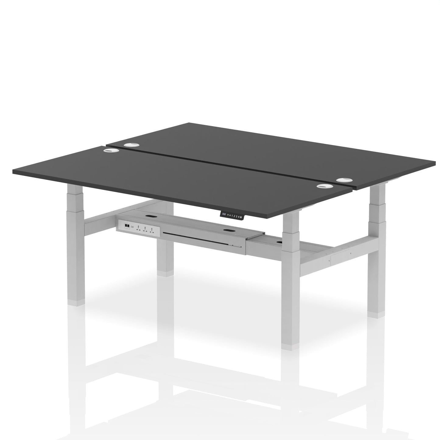 Air Back-to-Back Height Adjustable Bench Desk - 2 Person - Ergometric