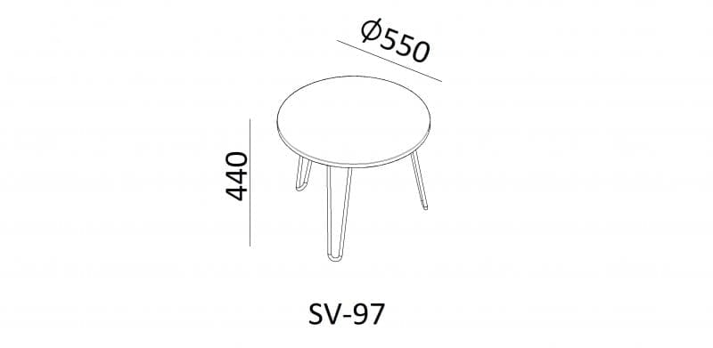 Sauve Hairpin Coffee Table - Ergometric