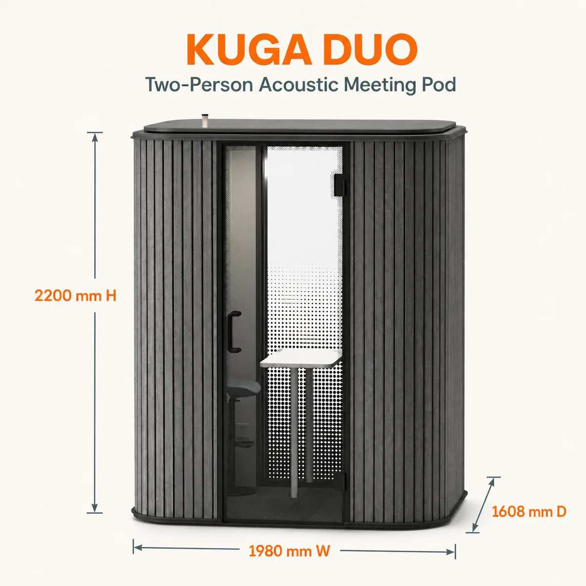 Kuga Duo Acoustic Meeting Pod - Ergometric