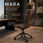 Mara Black PU Executive Office Chair