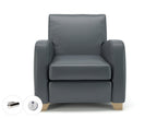 Wynne 81cm Wide Armchair in Cristina Marrone Ultima Faux Leather - Ergometric
