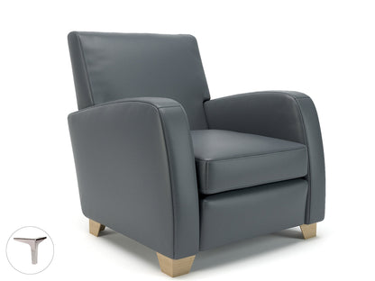 Wynne 81cm Wide Armchair in Cristina Marrone Ultima Faux Leather - Ergometric