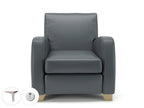 Wynne 81cm Wide Armchair in Cristina Marrone Ultima Faux Leather - Ergometric