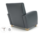 Wynne 81cm Wide Armchair in Cristina Marrone Ultima Faux Leather - Ergometric