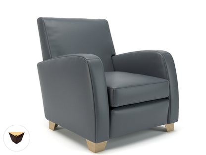 Wynne 81cm Wide Armchair in Cristina Marrone Ultima Faux Leather - Ergometric