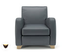 Wynne 81cm Wide Armchair in Cristina Marrone Ultima Faux Leather - Ergometric