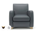 Wynne 81cm Wide Armchair in Cristina Marrone Ultima Faux Leather - Ergometric