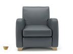 Wynne 81cm Wide Armchair in Cristina Marrone Ultima Faux Leather - Ergometric
