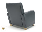 Wynne 81cm Wide Armchair in Cristina Marrone Ultima Faux Leather - Ergometric