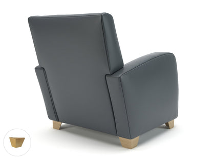 Wynne 81cm Wide Armchair in Cristina Marrone Ultima Faux Leather - Ergometric