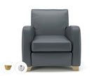 Wynne 81cm Wide Armchair in Cristina Marrone Ultima Faux Leather - Ergometric