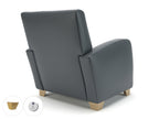 Wynne 81cm Wide Armchair in Cristina Marrone Ultima Faux Leather - Ergometric
