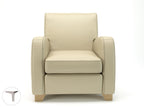 Wynne 81cm Wide Armchair in Cristina Marrone Ultima Faux Leather - Ergometric